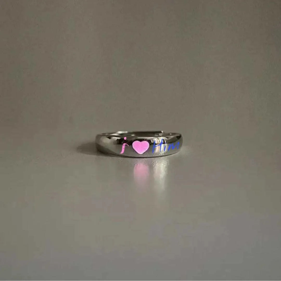 Sweet Heart Shape Metal Plating Couple Open Rings