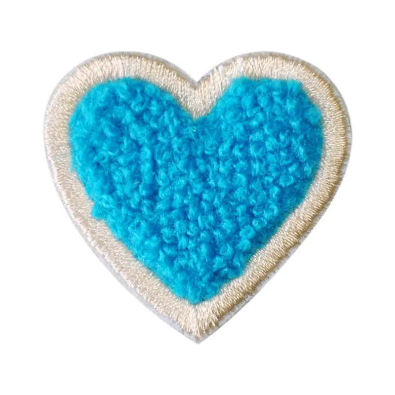 Sweet Heart Shape Plush Cloth Sticker 1 Piece