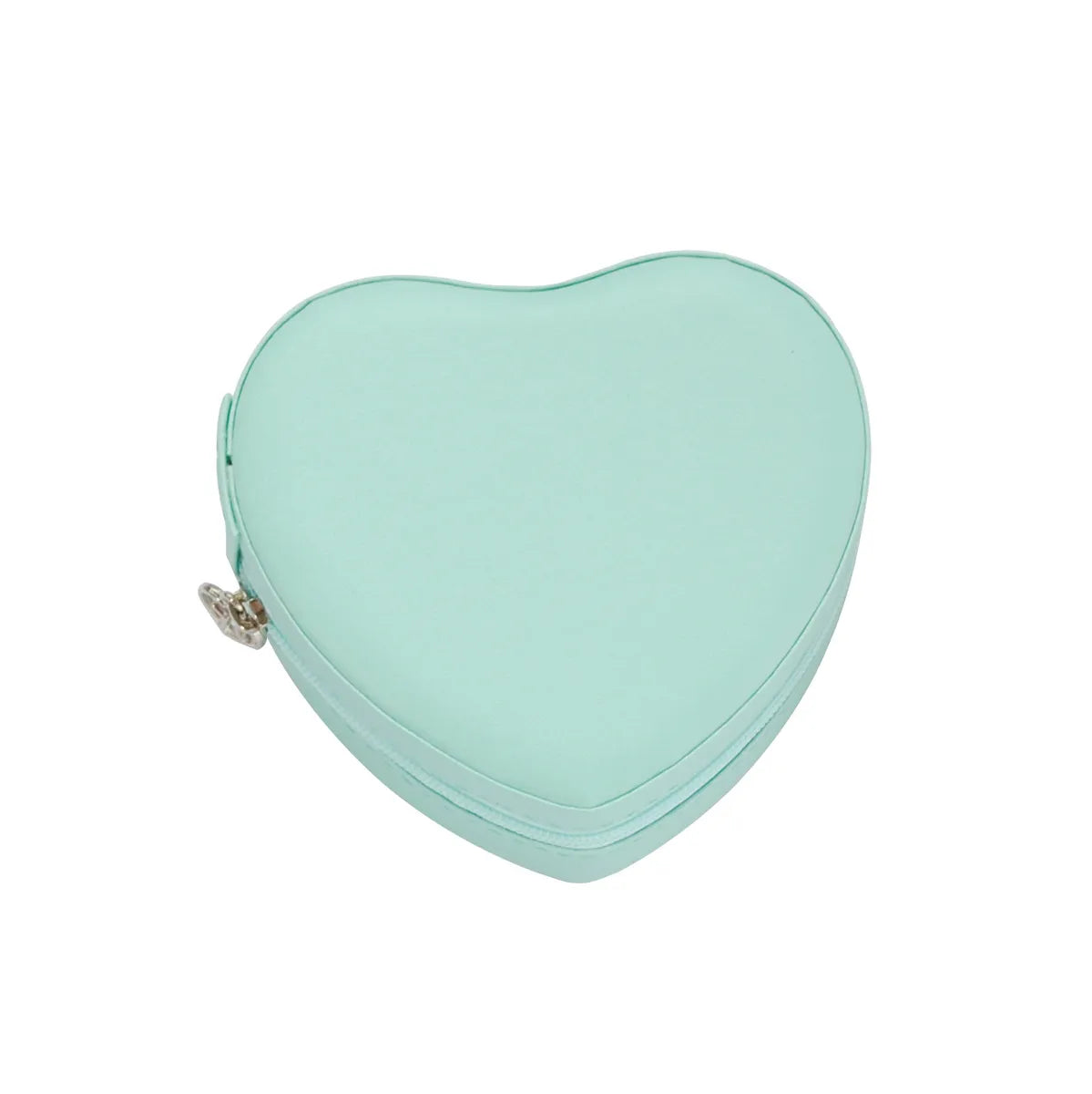 Sweet Heart Shape Solid Color Pu Leather Jewelry Boxes