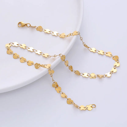 Sweet Heart Shape Stainless Steel Plating Chain Choker