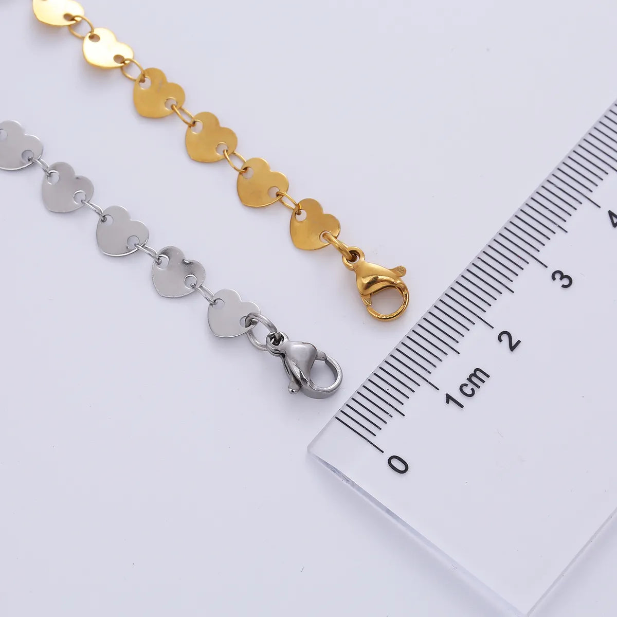 Sweet Heart Shape Stainless Steel Plating Chain Choker