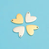 1 Piece Stainless Steel 18K Gold Plated Customization Laser Engraving Heart Shape