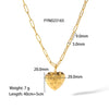 201 Stainless Steel 304 Stainless Steel 18K Gold Plated Sweet Plating Heart Shape Earrings Necklace