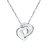 Sweet Heart Shape Sterling Silver Plating Inlay Moissanite Zircon Pendant Necklace