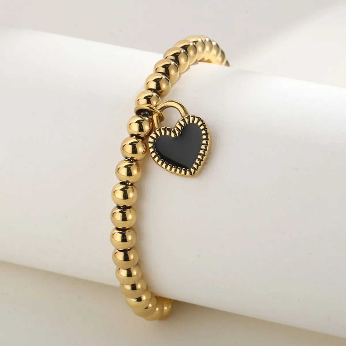 Sweet Heart Shape Titanium Steel Plating Bracelets