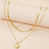 Wholesale Jewelry Sweet Heart Shape 304 Stainless Steel 18K Gold Plated Plating Pendant Necklace