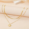 Wholesale Jewelry Sweet Heart Shape 304 Stainless Steel 18K Gold Plated Plating Pendant Necklace