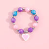 Sweet Heart Shape  Resin Beaded Girl'S Necklace 1 Piece