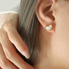 Sweet Heart Shell 316L Stainless Steel Necklace Earrings Bracelet Threepiece Women's Jewelry With Electroplating Treatment
