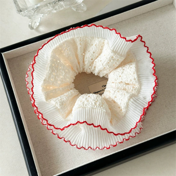 Sweet Lace Doublelayer Hair Band For Women High Elasticity Seiko Design Fabric Material