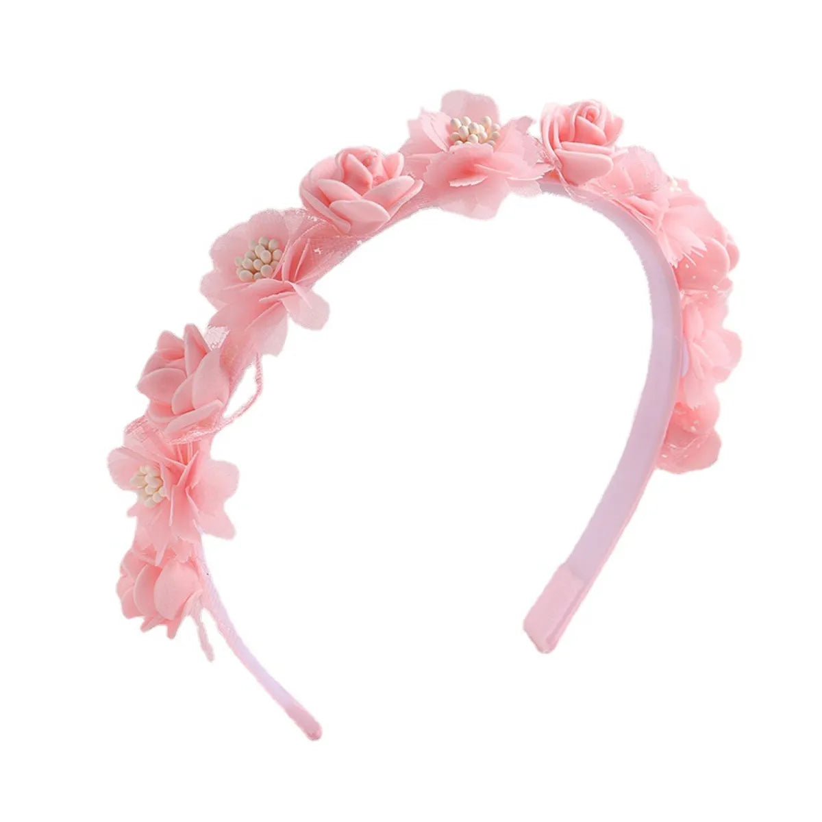 Sweet Leaf Flower Bow Knot Imitation Pearl Polyester Hair Band