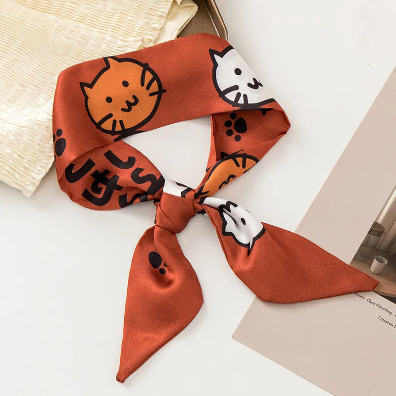 Sweet Letter Cat Flower Cloth Stripe Hair Band