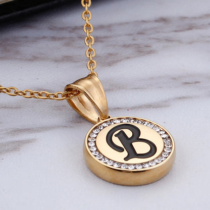 Wholesale Sweet Letter Stainless Steel Plating 18k Gold Plated Earrings Necklace