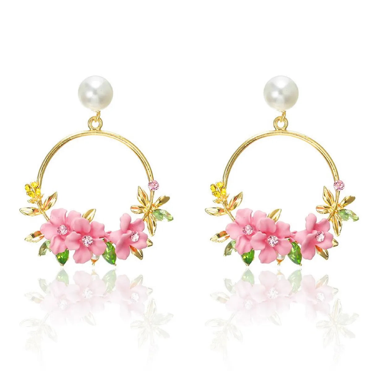 Sweet New Flower Beads Earrings Nhpf147209