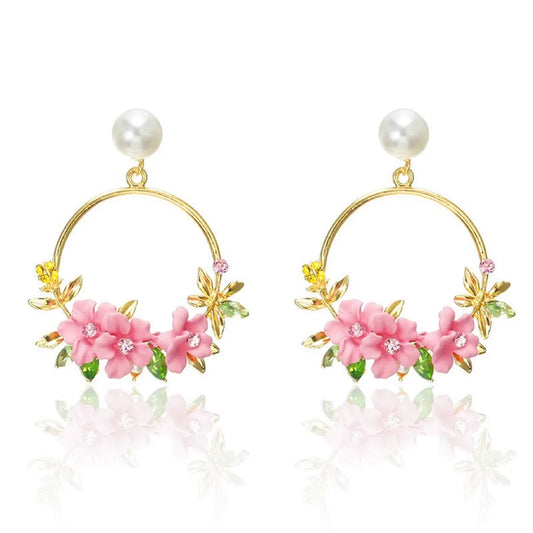 Sweet New Flower Beads Earrings Nhpf147209