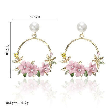 Sweet New Flower Beads Earrings Nhpf147209