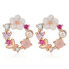 Sweet New Beads Bow Garland Stud Earrings Nhdp147186