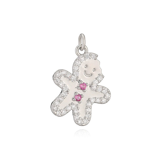 Sweet Ocean Animal Pendant With Whale Starfish Conch Shell And Snowflake Bell Motifs Copper With Zircon Inlay Festive Christmas Jewelry