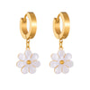Sweet Pastoral Flower Titanium Steel Plating Layered Necklaces