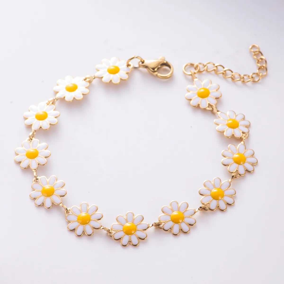 Sweet Pastoral Simple Style Flower 304 Stainless Steel Bracelets In Bulk