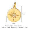Sweet Pentagram Heart Shape Copper Plating Inlay Zircon 18k Gold Plated Charms Jewelry Accessories