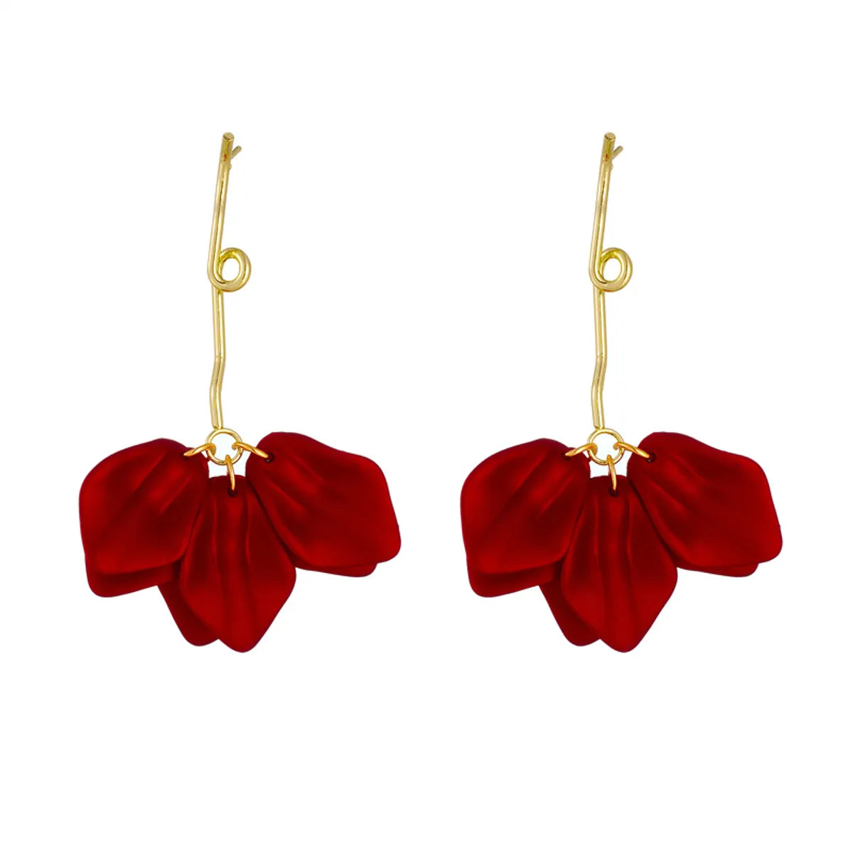 Sweet Petal Arylic Stoving Varnish Women's Drop Earrings