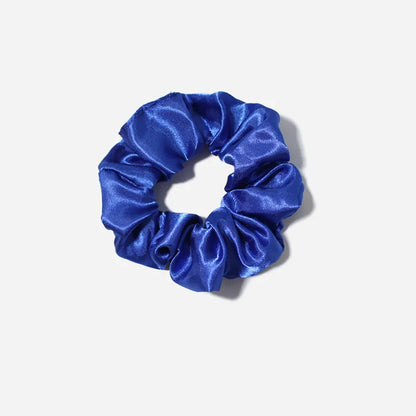 Sweet Plaid Solid Color Cloth Pleated Hair Tie 1 Piece