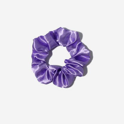 Sweet Plaid Solid Color Cloth Pleated Hair Tie 1 Piece