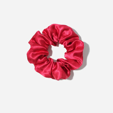 Sweet Plaid Solid Color Cloth Pleated Hair Tie 1 Piece