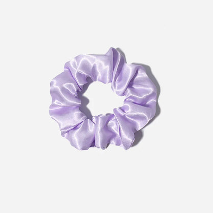 Sweet Plaid Solid Color Cloth Pleated Hair Tie 1 Piece