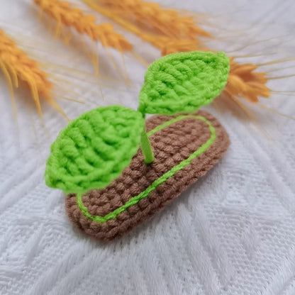 Sweet Plant Wool Handmade Hair Clip