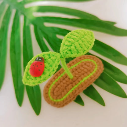 Sweet Plant Wool Handmade Hair Clip