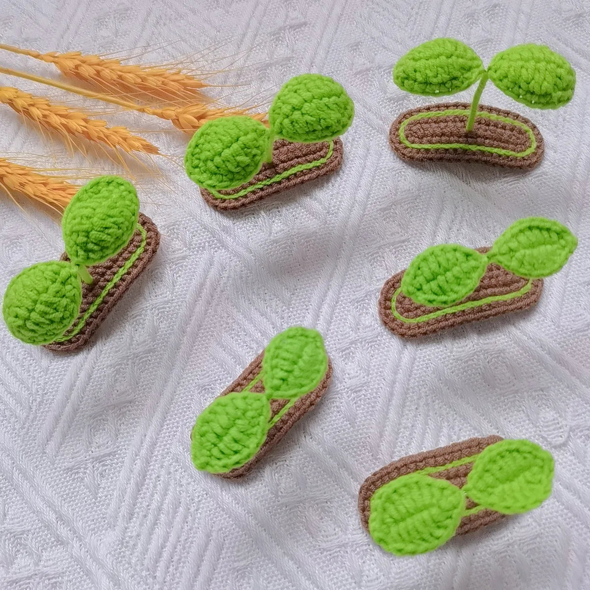 Sweet Plant Wool Handmade Hair Clip