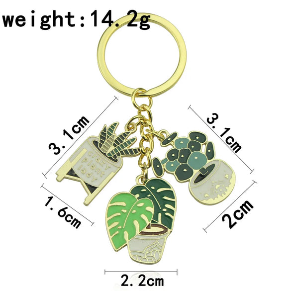 Sweet Plant Zinc Alloy Enamel Women'S Bag Pendant Keychain