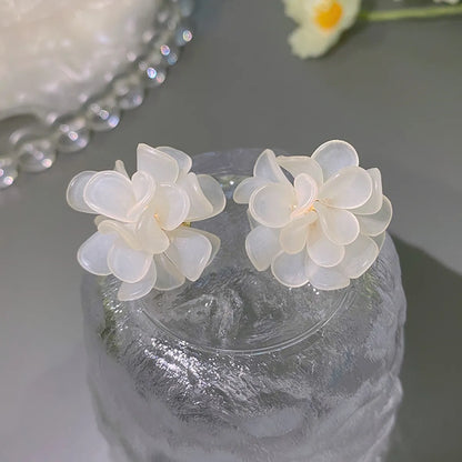 Sweet Resin Flower Ear Studs Daily Stud Earrings As Picture