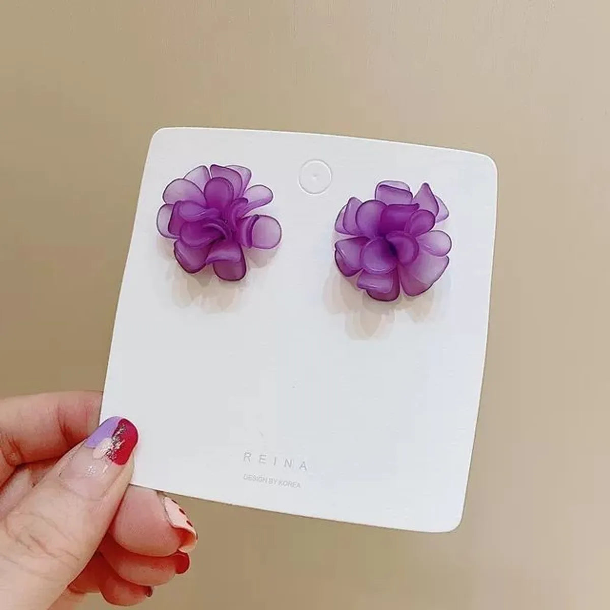 Sweet Resin Flower Ear Studs Daily Stud Earrings As Picture