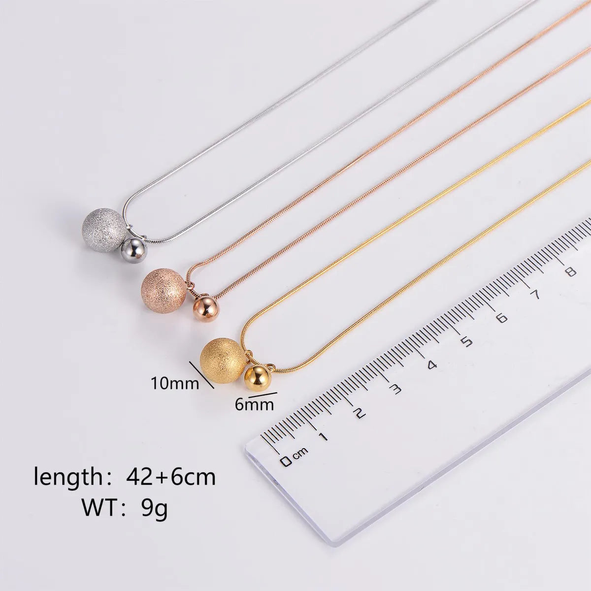 Sweet Shiny Ball Stainless Steel Pendant Necklace