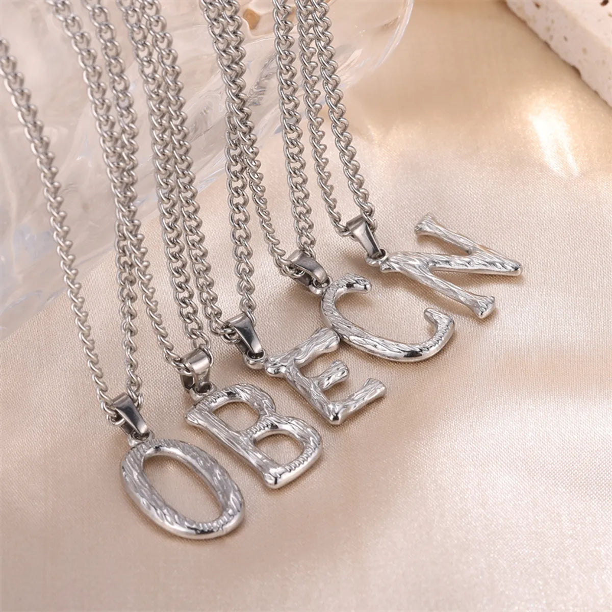 Sweet Simple Style Artistic Letter Stainless Steel Plating 18k Gold Plated Pendant Necklace