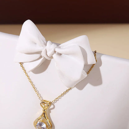 Sweet Simple Style Bow Knot Resin Spray Paint Jewelry Display