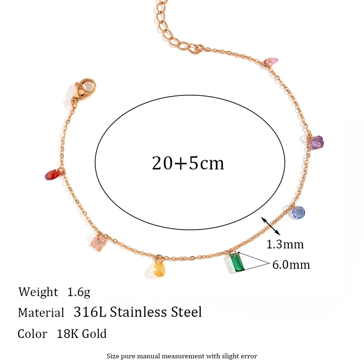 Sweet Simple Style Classic Style Color Block Stainless Steel Plating Inlay Zircon 18k Gold Plated Pendant Necklace