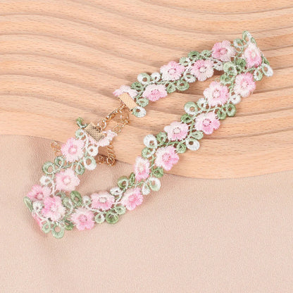 Sweet Simple Style Flower Alloy Women's Choker