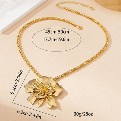 Sweet Simple Style Flower Alloy Zinc Alloy Wholesale Pendant Necklace