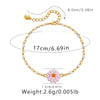 Sweet Simple Style Flower Imitation Pearl Resin Copper Wholesale Bracelets