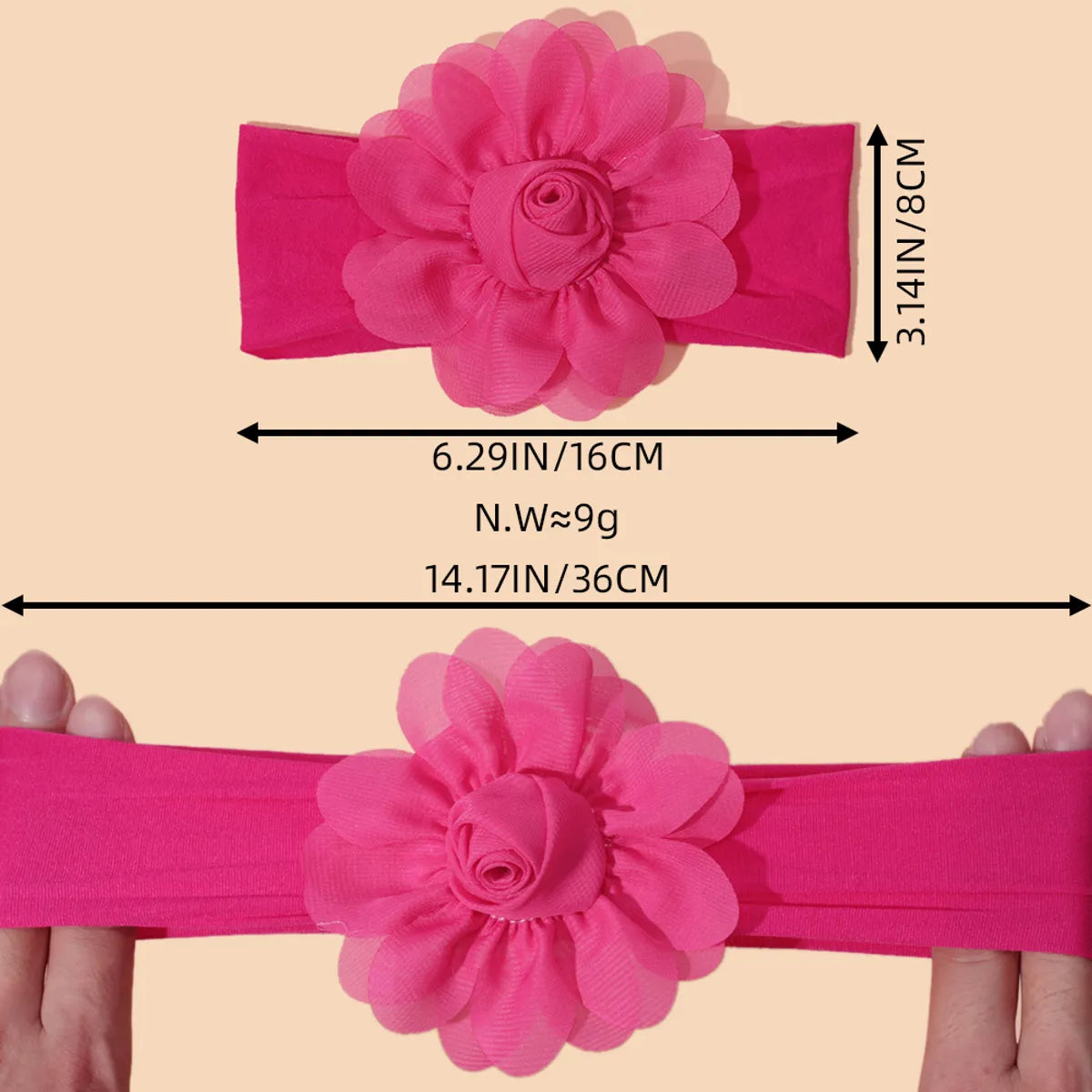 Sweet Simple Style Flower Polyester Hair Band