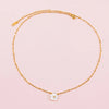 Sweet Simple Style Flower Stainless Steel Shell Plating 14k Gold Plated Pendant Necklace