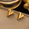 Wholesale Jewelry Sweet Simple Style Heart Shape 304 Stainless Steel 18K Gold Plated Plating Chain Bracelets Necklace