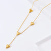 Wholesale Jewelry Sweet Simple Style Heart Shape 304 Stainless Steel 18K Gold Plated Bracelets Necklace