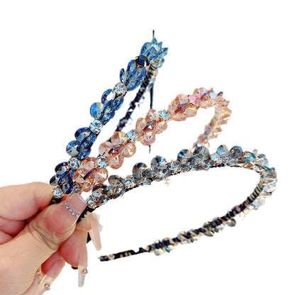 Sweet Simple Style Round Artificial Crystal Hair Band