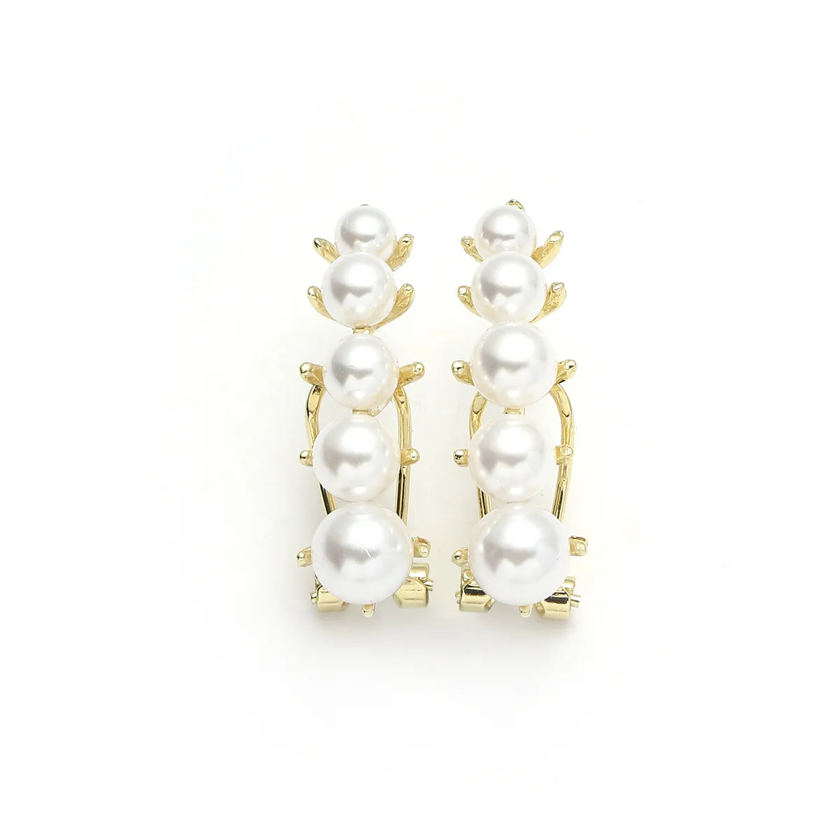 Sweet Solid Color Alloy Women's Ear Studs