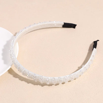 Sweet Solid Color Artificial Crystal Hair Band